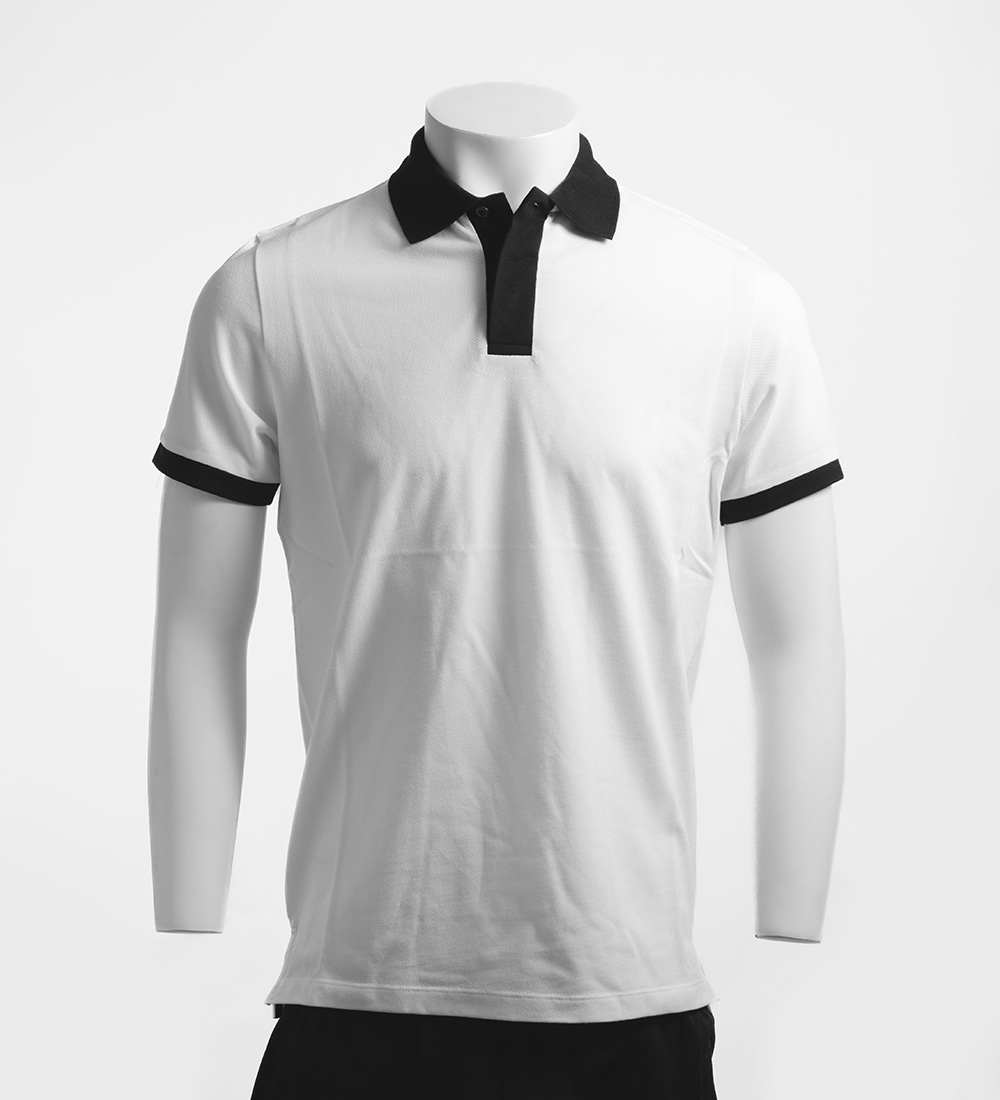 White and black polo
