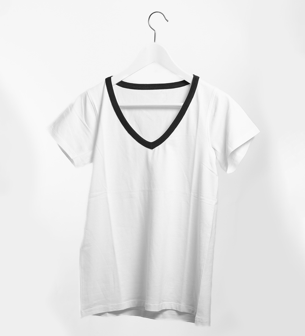 Womens white and black t-shirt